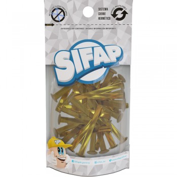 Broches dorados n12 x 100u (45mm) doypack