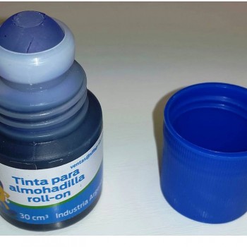 Tinta para sello de 30cc roll on color azul