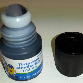Tinta para sello de 30cc roll on color negro