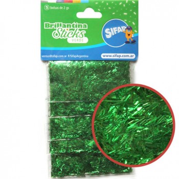 Brillantina sticks - verde