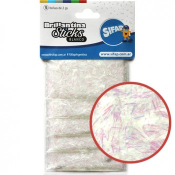 Brillantina sticks - blanco