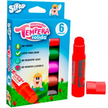 Tempera solida clasica x6
