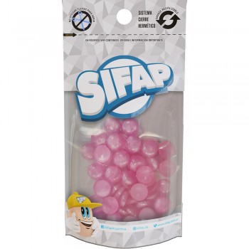 Biju - medias perlas fucsia perlado