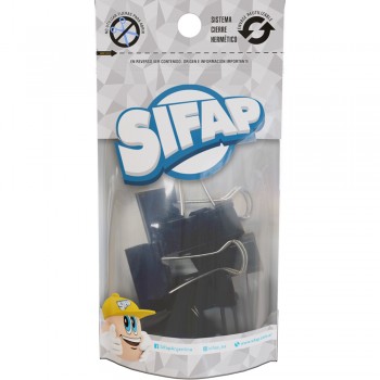 Binder clips negro n3 (doypack)