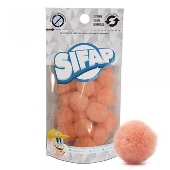 Pompones de felpa salmon