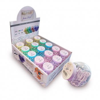Clips pastel forrados n6 x 60 u (potes) 