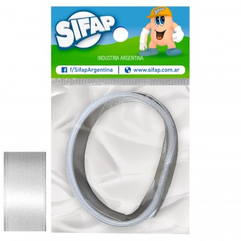 Cinta de raso ancho blanco