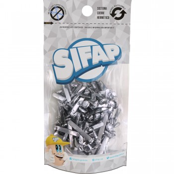 Broches plateados n4 x 100u doy pack