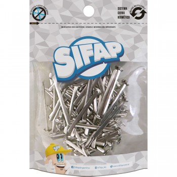 Broches plateados n10 x 100u doy pack