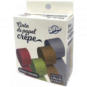 Cinta de papel crepe classic metallic