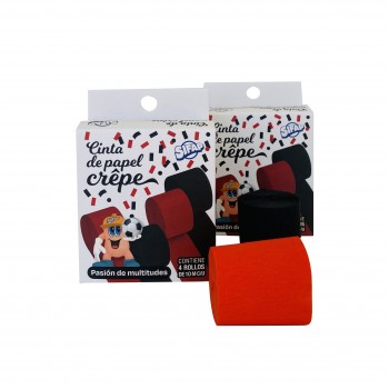 Cinta de papel crepe "Pasion de Multitudes" Rojo/Negro