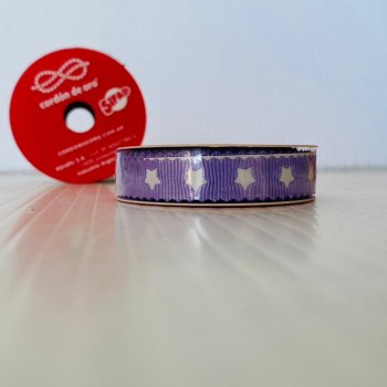CINTA ESTRELLASTROQUELADA LILA