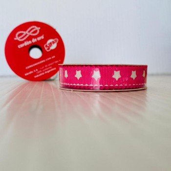 CINTA ESTRELLASTROQUELADA FUCSIA