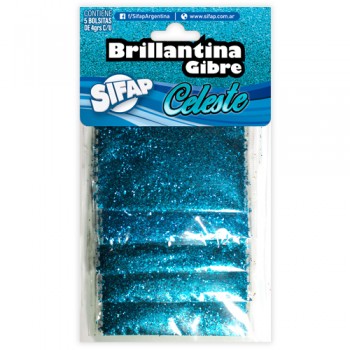 Brillantina gibre celeste x5u 4g