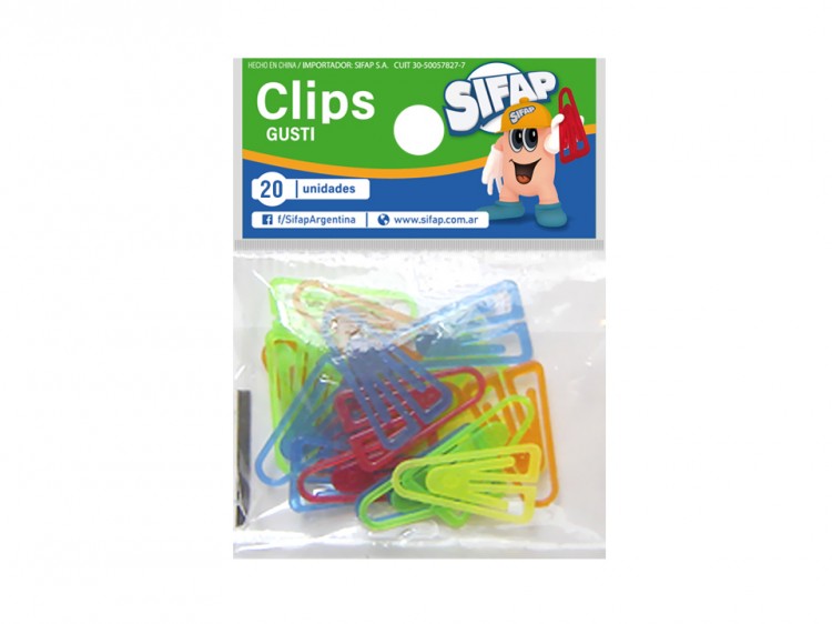 Clips gusti  x20 (bolsa)
