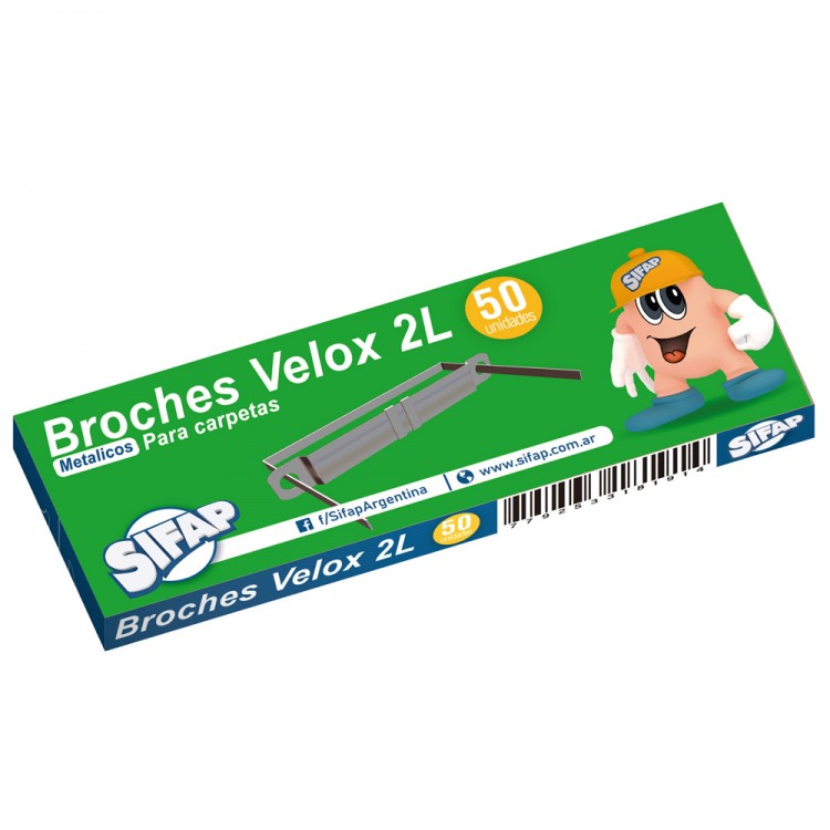Broche velox metalico 