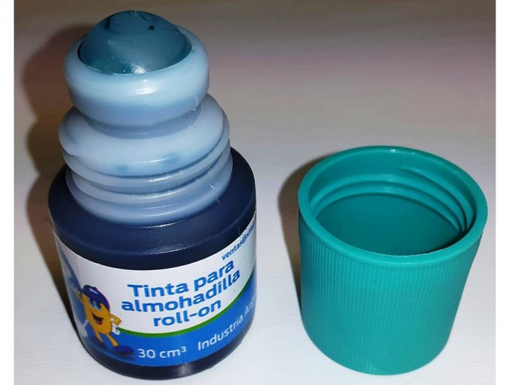 Tinta para sello de 30cc roll on color verde