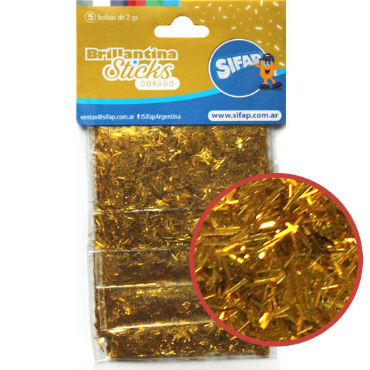 Brillantina sticks - dorado