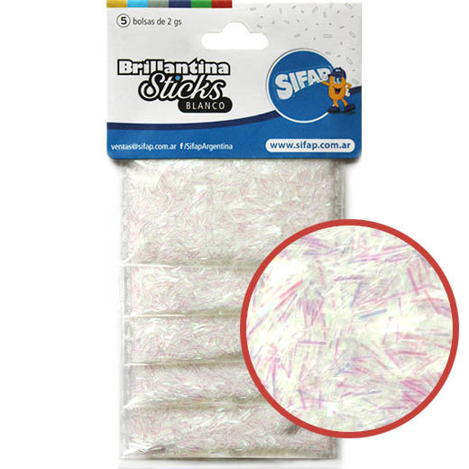 Brillantina sticks - blanco