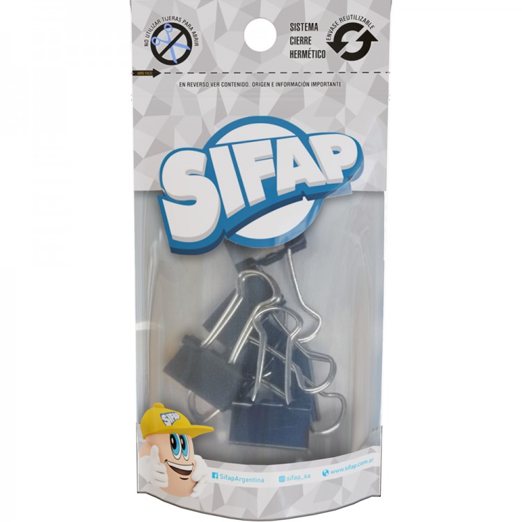 Binder clips negro n1 x6u (doypack)