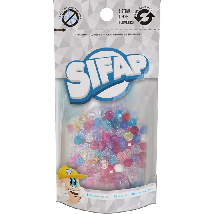 Biju - bola faceteada (nº6) surtido translucido 