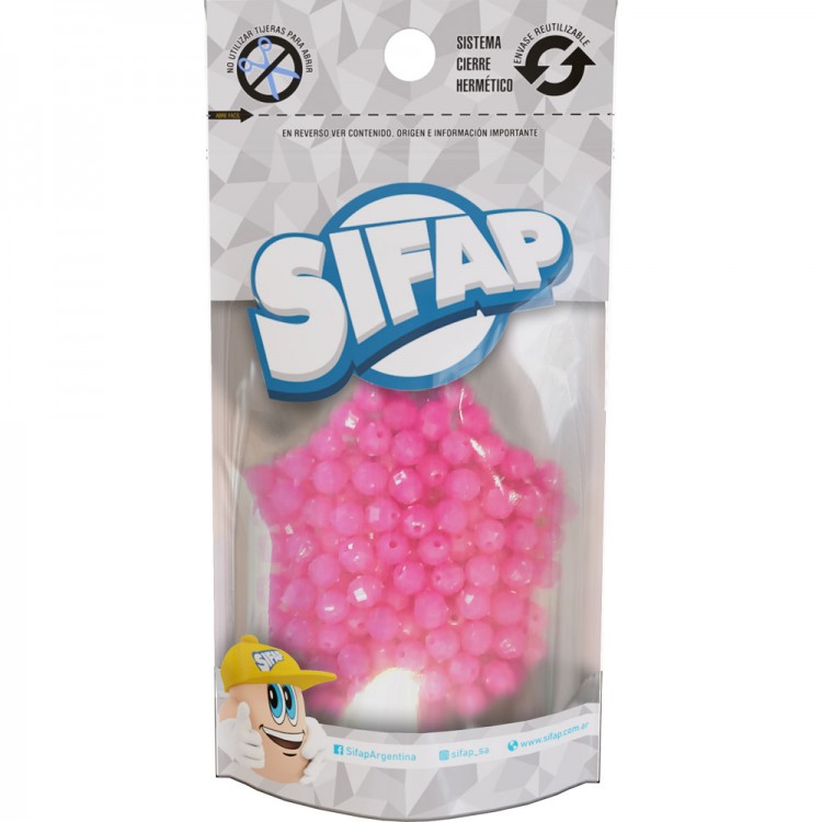 Biju - bola faceteada (nº6) fucsia