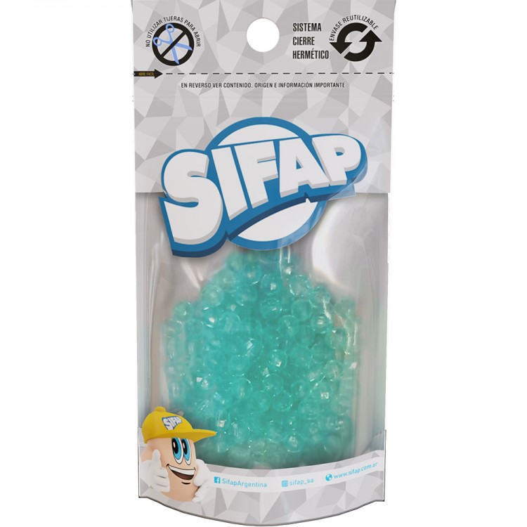 Biju - bola faceteada (nº6) verde translucido