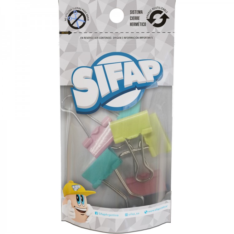 Binder clips color n3 (doypack)