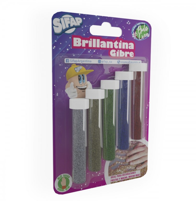 Brillantina glitter - tubos surtido x 5u