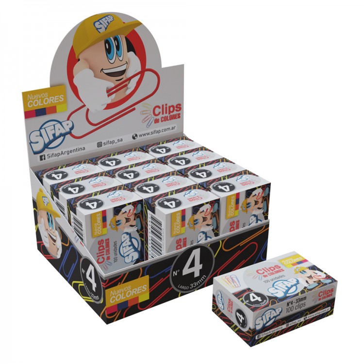 Clips forrado n4 x100u (caja)