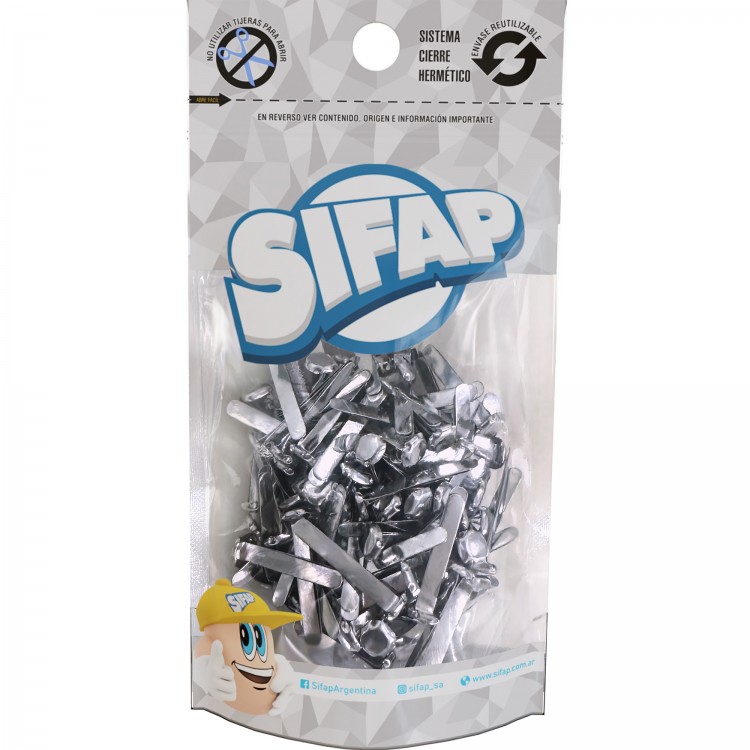 Broches plateados n4 x 100u doy pack