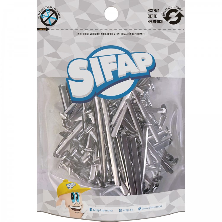 Broches plateados n12 x 100u doy pack