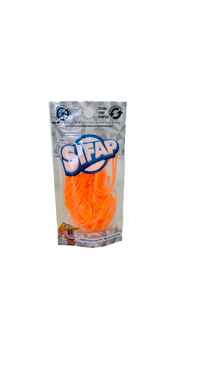 Bandas Elasticas Caucho Naranja Fluo