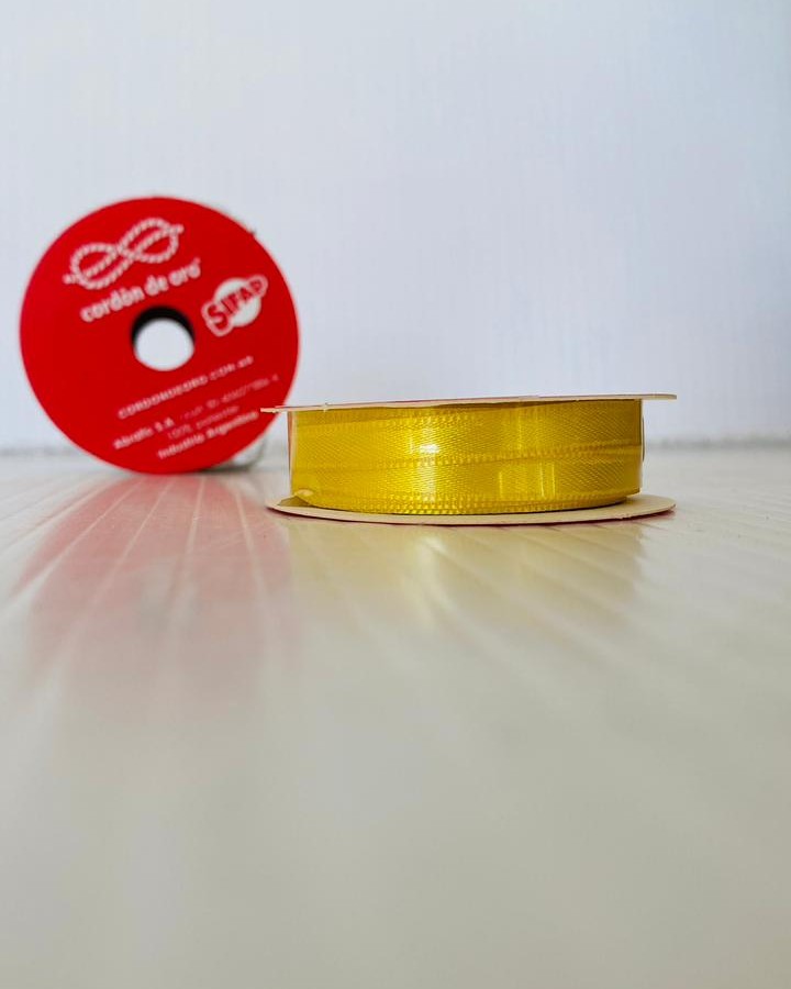 CINTA DE TELA AMARILLO LIMON