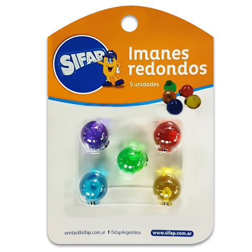 Imanes redondos blister x5u t/s