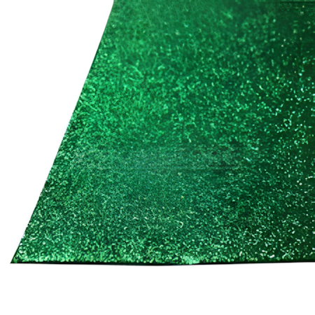 GOMA EVA C/GLITTER VERDE x 10 uds